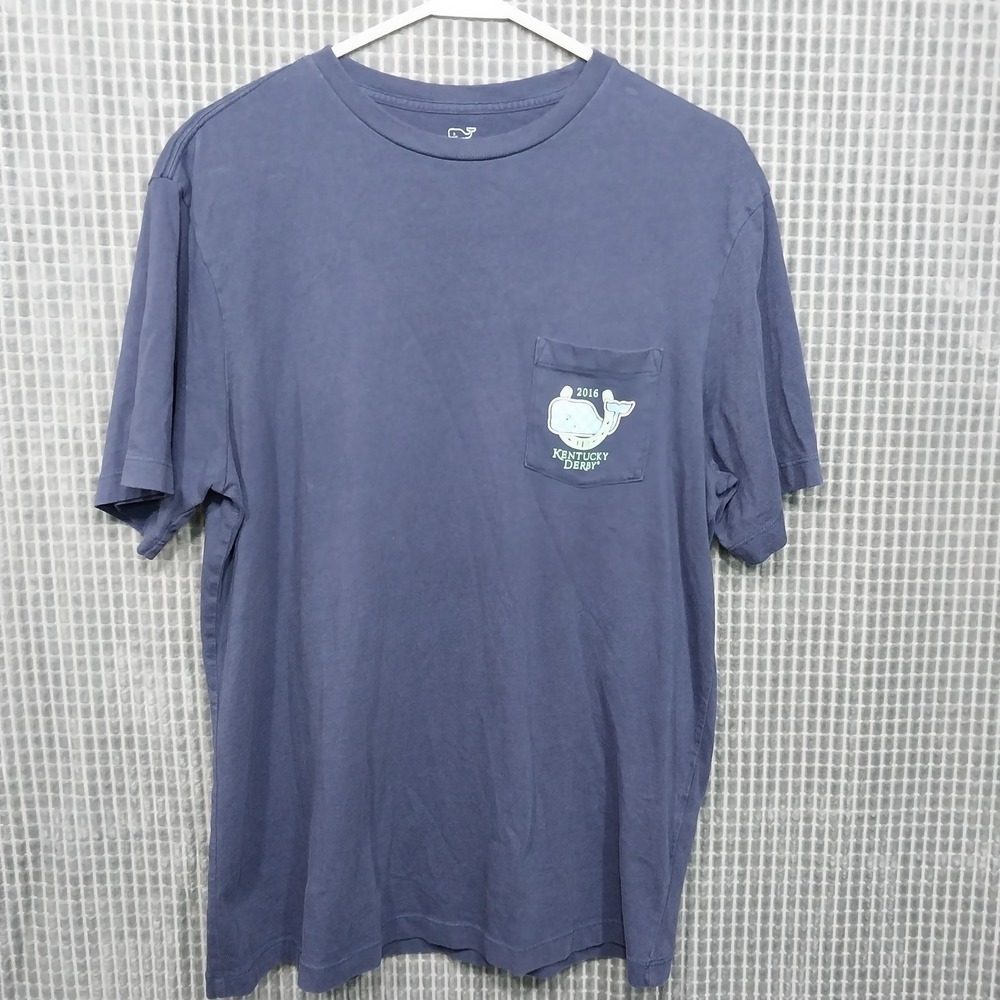 Vineyard Vines Pocket T-Shirt Mens 2016 Kentucky Derby 142 Small Navy Blue